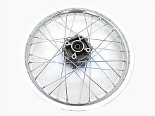 Диск колеса задний алюминиевый на спицах 2.15 - 18", дисковый тормоз ось 15мм KAYO K1, T2 (c 2019г.)