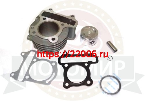 Цилиндр в сборе с поршнем 4-х такт. скутер (50см3) 39,00 мм, H70мм, h53мм (цил.+поршень+палец+кол.) фото 2 Цилиндр в сборе с поршнем 4-х такт. скутер (50см3) 39,00 мм, H70мм, h53мм (цил.+поршень+палец+кол.) фото 2