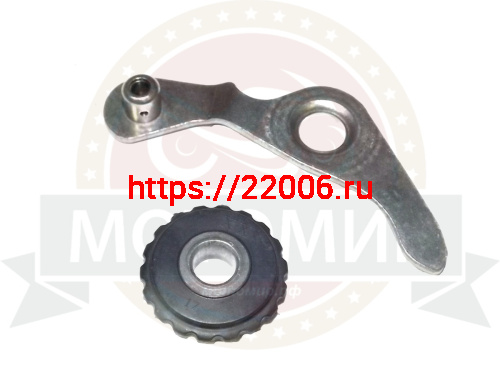 Ролик натяжителя цепи ГРМ с кронштейном 139FMB, 147FMH, 152FMI, 154FMI,  KAYO140 (ролик зубч.+рычаг) фото 2