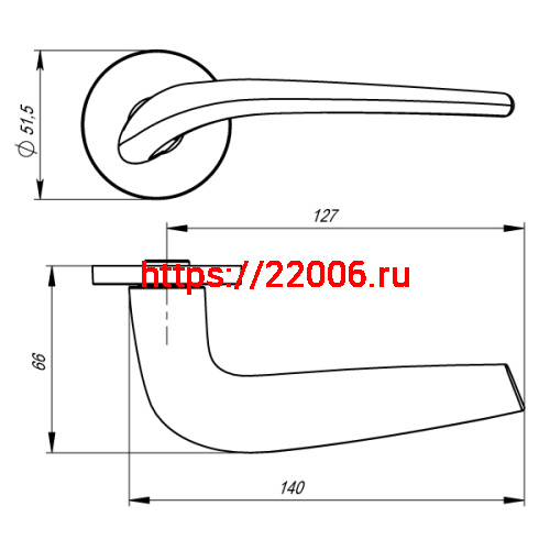 Ручка Armadillo (Армадилло) раздельная TWIN URS/HD CP-8 Хром фото 2 Ручка Armadillo (Армадилло) раздельная TWIN URS/HD CP-8 Хром фото 2