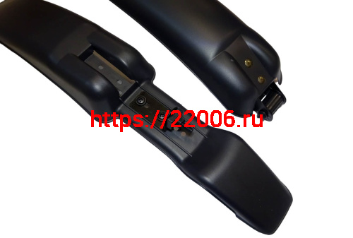 Крылья велосипедные 26" пластик, черные, под V-brake, чёрные с красным отражателем (TBS SF-212F/R) фото 4