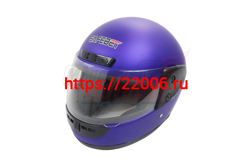 Шлем SAFEBET HF-101 синий МАТОВЫЙ одноцветный "S,M,L,XL,XXL" (интеграл)