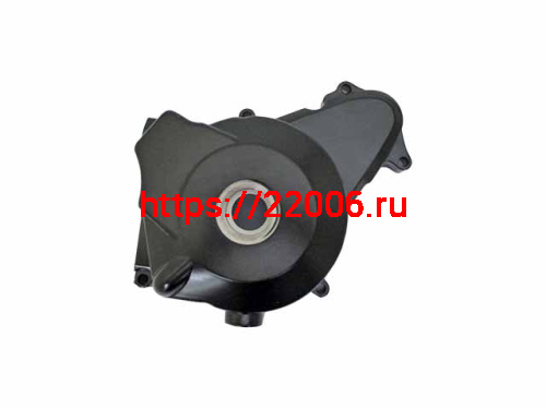 Крышка двигателя левая 147FMH (нижний стартер) TTR125 черная тип 2 (с ушами)