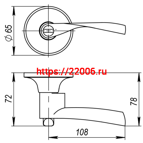 Ручка Ajax (Аякс) защелка DK610 BL-ET (6010 BL-E) (кл./фик.) черный фото 4 Ручка Ajax (Аякс) защелка DK610 BL-ET (6010 BL-E) (кл./фик.) черный фото 4