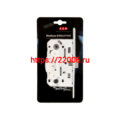 B01102.50.FM.567 AGB (АГБ) Защелка врезная WC (белый) MEDIANA EV. (инд.упак+B01000.13) фото 3