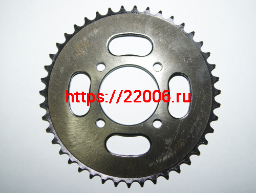 Звезда ведомая 428*43 зубьев CG125/150 Звезда ведомая 428*43 зубьев CG125/150