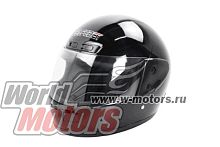 Шлем SAFEBET HF-101 черный глянцевый ОДНОЦВЕТНЫЙ "S,M,L,XL,XXL" (интеграл)