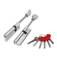 Цилиндровый Fuaro (Фуаро) механизм (D-PRO507-8/90) D-PRO5007-8Tang90(55+10+25) CP хром 5+1Key со штоком перекод.