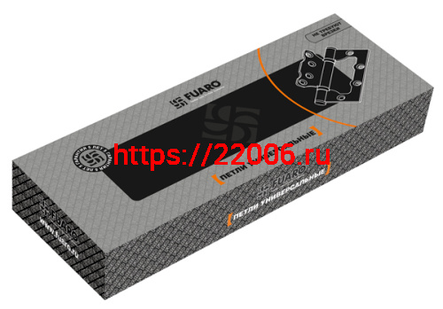Петля Fuaro (Фуаро) универсальная без врезки IN4500W CFB (500-2BB 100x2,5) кофе глянец фото 2
