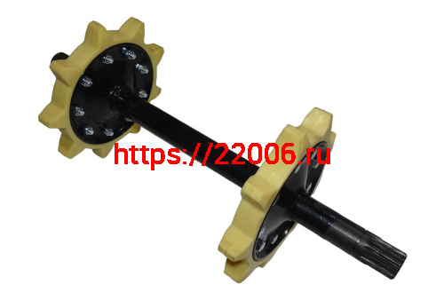 Вал ведущий мотобусировщика (со звездочками) 380мм, Дельта, Белка, Буран