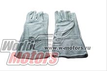 Краги спилковые Basic STG0111 серые без подкладки 14"