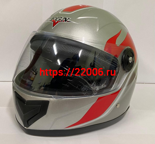 Мотошлем закрытый FGN-888 светло-серый (без размера) Мотошлем закрытый FGN-888 светло-серый (без размера)