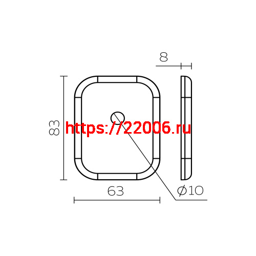 Накладка Fuaro (Фуаро) на шток цилиндра ESC.O.XL/K.486 (ESC 486-O SQ XL) CP хром (1шт.) фото 3 Накладка Fuaro (Фуаро) на шток цилиндра ESC.O.XL/K.486 (ESC 486-O SQ XL) CP хром (1шт.) фото 3