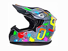Мотошлем VIRTUE MD-911 Детский Кросс серый с рисунком (L)