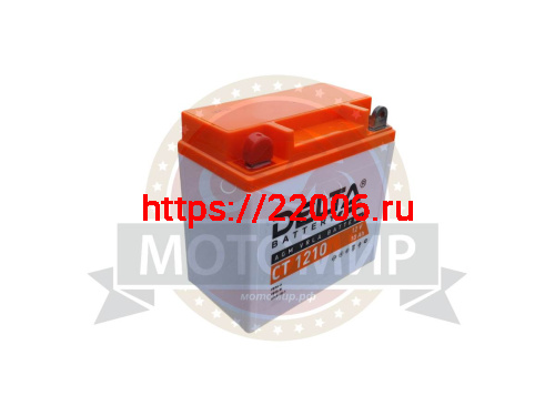 Аккумулятор 12В 10 А/ч, кислотный AGM (DELTA СT 1210 )  (137x77x135) прямая полярность (НАБОР)