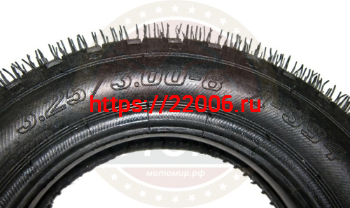 Покрышка  ПетроШина  8" Л-394, 3.25/3.00-8 с камерой, Скутер, Тачка садовая фото 3