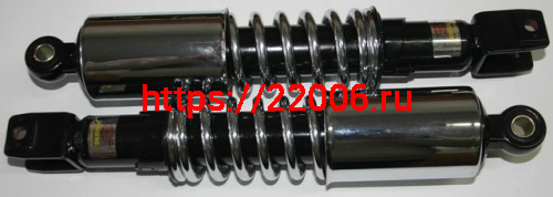 Амортизатор Урал 355мм d12 хром 2 шт в комплекте (Китай) Амортизатор Урал 355мм d12 хром 2 шт в комплекте (Китай)
