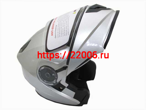 Мотошлем YM-927 серебряный (L) Мотошлем YM-927 серебряный (L)