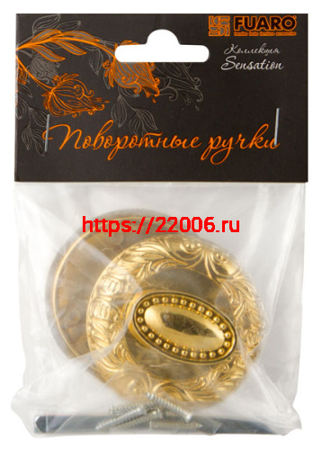 Ручка Fuaro (Фуаро) поворотная BK6.R.SM58 (BK6 SM) GOLD-24 золото24К фото 2