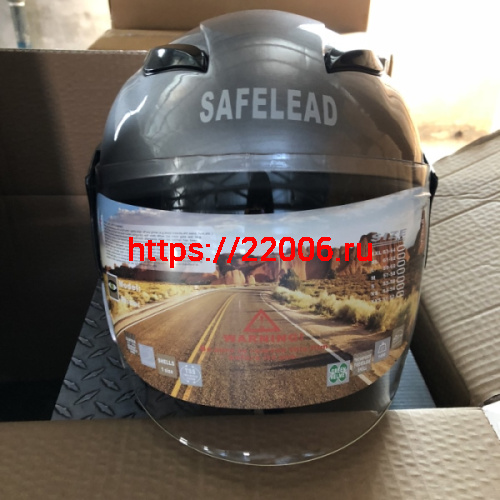 Шлем открытый "Safelead" HF-255В "колобки" Honda Grey размер M фото 2