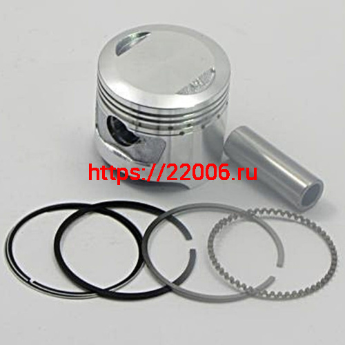 Поршень 52,25 мм 4 такт. Delta 110 см3 +0,25 (кольца, палец d13мм, стопорн. кольца)