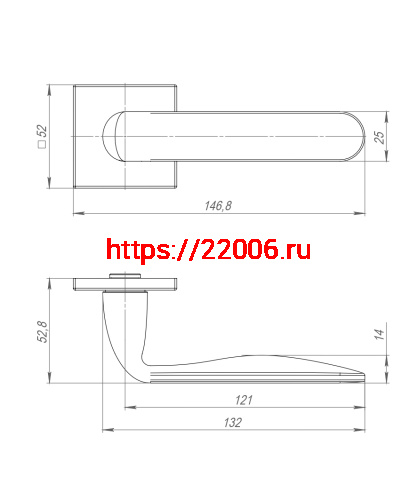 Ручка Punto (Пунто) раздельная K.ARC.Q52.EXTRA GR-23 графит ТРОСИК фото 3 Ручка Punto (Пунто) раздельная K.ARC.Q52.EXTRA GR-23 графит ТРОСИК фото 3