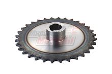Звезда ведомая 32z мотобуксировщика (d=25мм, шаг 15,875, шпонка 8мм)