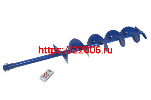Шнек для льда к мотобуру D-150мм, L-1000мм, d пос.-20мм, ножи прямые (BRAIT, Carver, Калибр)