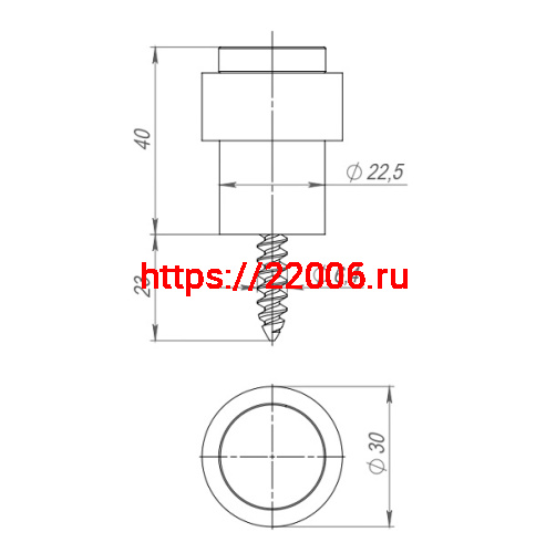 Упор Fuaro (Фуаро) дверной напольный STOPPER/14 (DS-14) AB бронза фото 3 Упор Fuaro (Фуаро) дверной напольный STOPPER/14 (DS-14) AB бронза фото 3