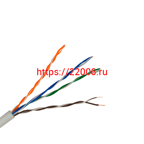 Кабель 4pr U/UTP-5e 24 AWG PVC