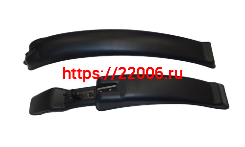 Крылья велосипедные 26" пластик, черные, под V-brake, чёрные с красным отражателем (TBS SF-212F/R) фото 2