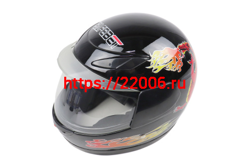 Шлем SAFEBET HF-908 чёрный E05 "S,M,L,XL,XXL" (интеграл, детский)