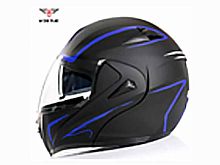 Мотошлем VIRTUE MD-808 трансформер с визором черно-синий матовый (M)