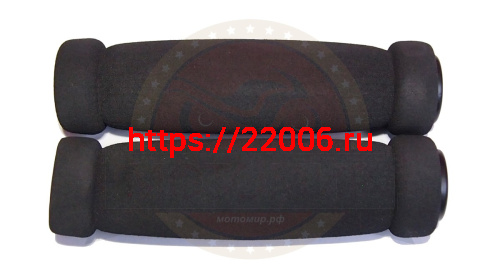 Грипсы для велосипеда 125мм, Неопреновые, мягкие, чёрные