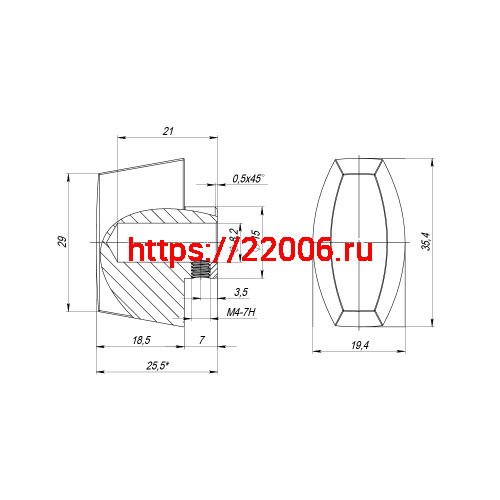 Вертушка Fuaro (Фуаро) на шток цилиндра T.Knob-RL (CB-RL) SSC-16 сатинированный хром фото 3 Вертушка Fuaro (Фуаро) на шток цилиндра T.Knob-RL (CB-RL) SSC-16 сатинированный хром фото 3
