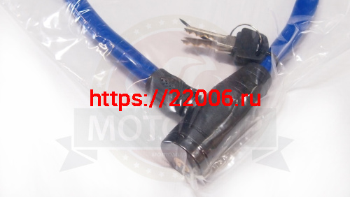 Замок для велосипеда с ключом тросовый 10х650мм, два ключа, противоугонный (86109) фото 2 Замок для велосипеда с ключом тросовый 10х650мм, два ключа, противоугонный (86109) фото 2