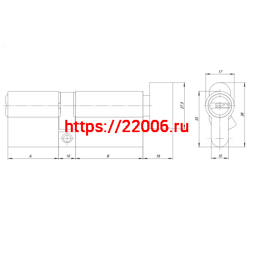 Цилиндровый Ajax (Аякс) механизм (AZ202/90) AZ2002Knob90 (40+10+40) CP хром фото 3 Цилиндровый Ajax (Аякс) механизм (AZ202/90) AZ2002Knob90 (40+10+40) CP хром фото 3