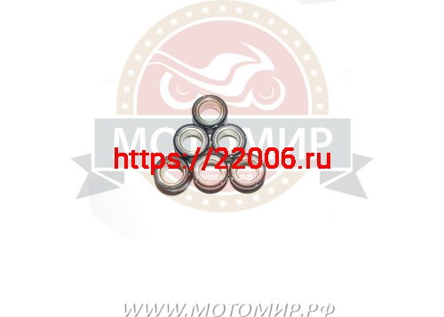 Ролик вариатора (компл 6 шт.) 16х13 6,5 гр GY6-50, 139QMB, (НАБОР) Ролик вариатора (компл 6 шт.) 16х13 6,5 гр GY6-50, 139QMB, (НАБОР)