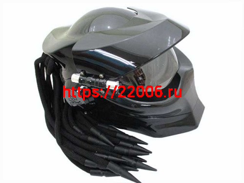 Мотошлем хищник черный (XL) Мотошлем хищник черный (XL)