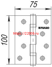 Петля Fuaro (Фуаро) универсальная IN4200U AB (2BB 100x75x2,5) бронза фото 2 Петля Fuaro (Фуаро) универсальная IN4200U AB (2BB 100x75x2,5) бронза фото 2