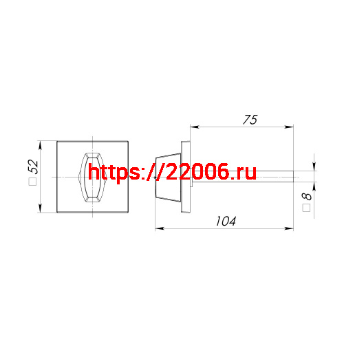 Ручка Armadillo (Армадилло) поворотная BKW8.K.USS52 (BKW8/USS) FSG-39 флорентийское золото фото 3 Ручка Armadillo (Армадилло) поворотная BKW8.K.USS52 (BKW8/USS) FSG-39 флорентийское золото фото 3
