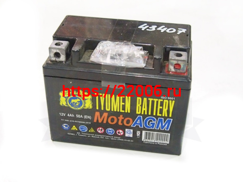 Аккумулятор 12В 4 А/ч, кислотный AGM (Тюмень 6МТС -4) (114х70х86) обратная полярность (залитый) Аккумулятор 12В 4 А/ч, кислотный AGM (Тюмень 6МТС -4) (114х70х86) обратная полярность (залитый)