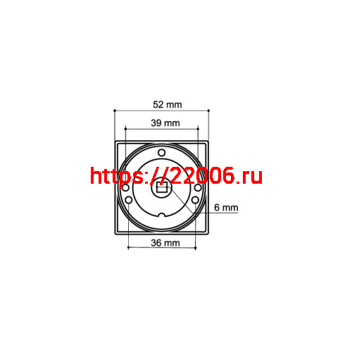 Ручка Armadillo (Армадилло) поворотная BK6.K.SQ52 (BK6/SQ) SN/CP-3 матовый никель/хром фото 3
