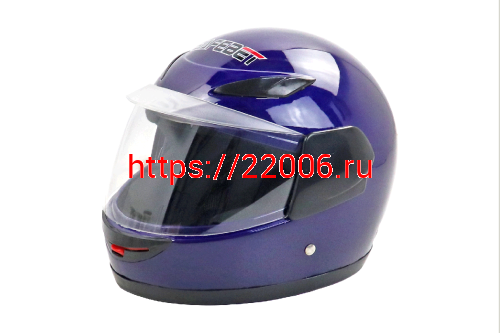 Шлем SAFEBET HF-908 синий глянцевый ОДНОЦВЕТНЫЙ "S,M,L,XL,XXL" (интеграл, детский) фото 2