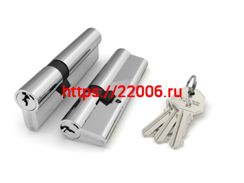 Цилиндровый Fuaro (Фуаро) механизм (100 CA/105) 1000CAKey105(30+10+65) CP хром 3Key