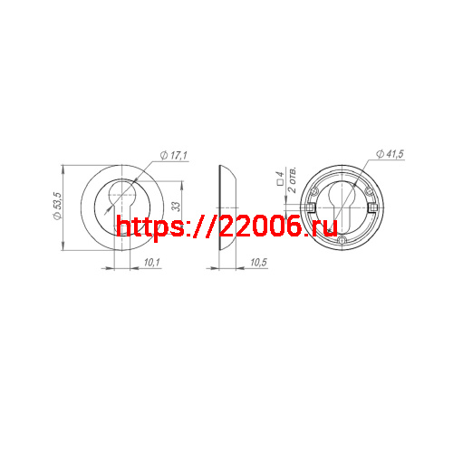 Накладка Punto (Пунто) под цилиндр ET.R.ZR54 (ET ZR) ABG-6 зелёная бронза фото 3