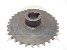 Звезда 33 зуб. (428) цепи, 12.7шаг, на вал d25мм, h29мм, шпонка 8мм, мотобуксировщик