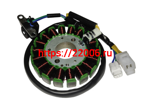 Зажигание 4х т GY6-180 1P62F WD180 голое (без маховика) 18 катушек (162.07.102)