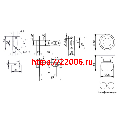 Ручка Punto (Пунто) защелка DK672 BL-PS (6072 BL-P) (без фик.) черный фото 3 Ручка Punto (Пунто) защелка DK672 BL-PS (6072 BL-P) (без фик.) черный фото 3